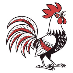 Rooster crowing in the morning. rooster icon logo, vector rooster. Adobe Illustrator Artwork