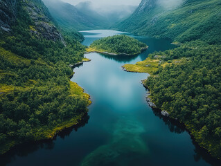 Breathtaking Aerial View of Norway’s Natural Beauty