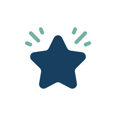 This reward icon features a vibrant star surrounded by colorful elements, symbolizing the significance of achievements and recognition across various platforms, celebrating success visually