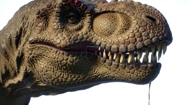 Prehistoric dinosaur head profile