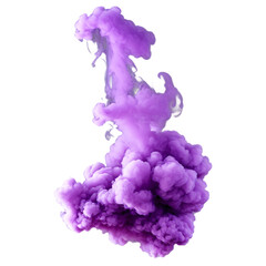 Fototapeta premium purple smoke isolated on transparent background