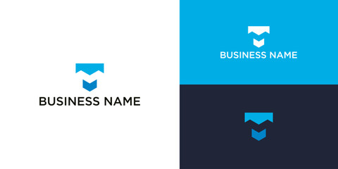 Modern T and M Logo Design with Dynamic Geometric Elements – Minimalist Abstract Vector Icon