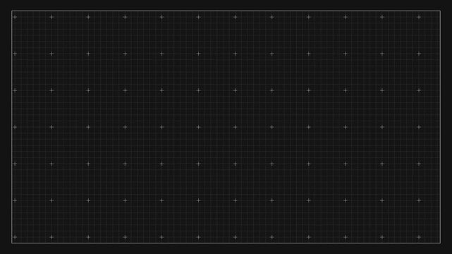 Moving grid for workshop presentation, workbench craft square line pattern background, simple vintage black white guide print table panel motion graphic, empty blueprint draft board frame backdrop