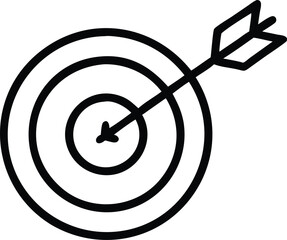  outline of a target with an arrow  business goal .eps