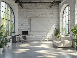 Modern Minimalist Office Space with Natural Light