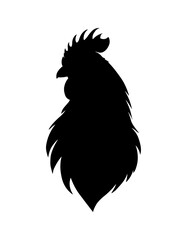 Rooster bird shadow shape silhouette.