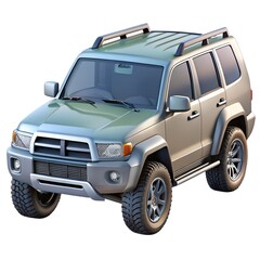 police car isolated on white