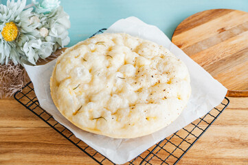 フライパンで焼いたホカッチャ