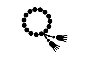 Black prayer beads islamic muslim tasbih meditation