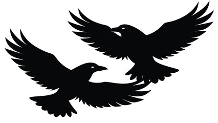 Crows in Midflight