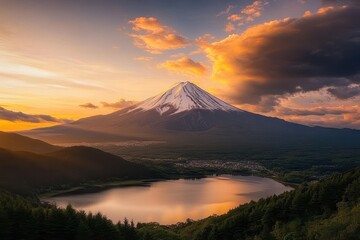 Fototapeta premium Mountain peak view