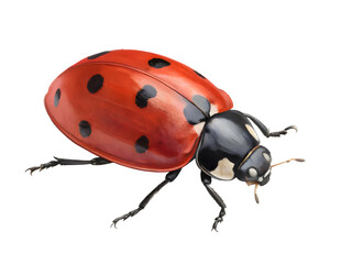 The ladybird isolated on white background