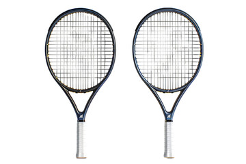 Two Tennis Rackets with Studio Shot.