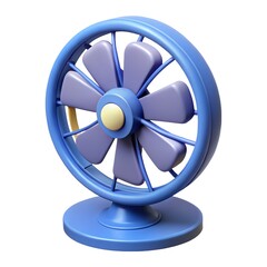 Obraz premium blue fan isolated on white