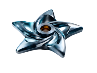 A ninja star in motion isolated to transparent background 