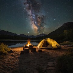 tent in the night