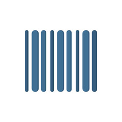 A sleek and stylish shopping icon that features vertical lines, making it perfect for representing various sectors including retail, ecommerce, and shopping applications in a visually appealing way