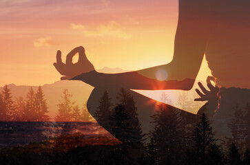 Peaceful meditation in nature, just breath and stay calm. 