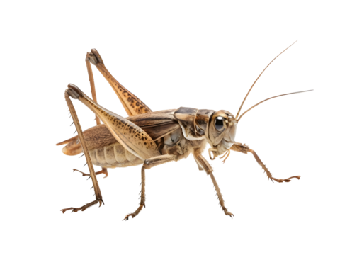 Cricket on white background 