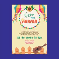Festa Junina Festival Brasileiro Invitation