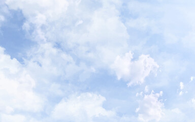 Bright sky with beautiful blue sky. Blue sky background with white clouds.