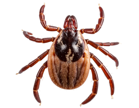 A cute mite with big eyes, highly detailed, macro photography isolated on a transparent background