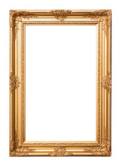 PNG Simple golden frame art decorative painting.