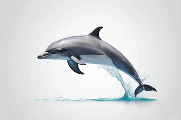 Obraz premium jumping dolphin isolated on white
