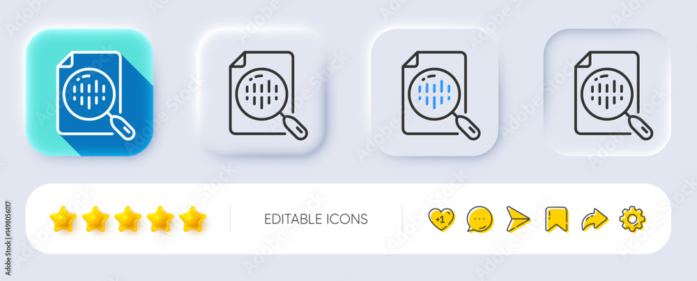 Poster diagram chart line icon. neumorphic, flat shadow, 3d buttons. analytics graph sign. market analytics