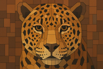 Jaguar. Geometric shape pattern.