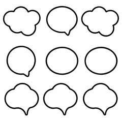 speech bubbles set