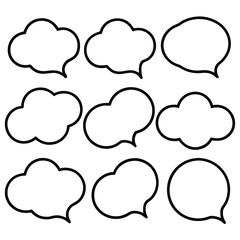Fototapeta premium set of speech bubbles