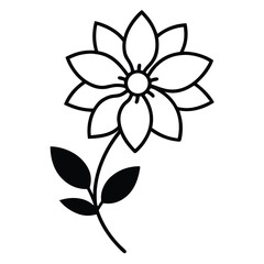 black and white flower