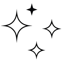 black and white star