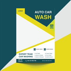 Modern Car Wash Flyer Template – Editable Design for Auto Detailing Services, Vehicle Cleaning Promotions, Car Care Ads, Printable Marketing Flyer