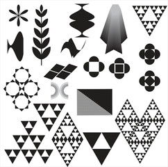 Geometric Shapes and Abstract Vector Elements Collection