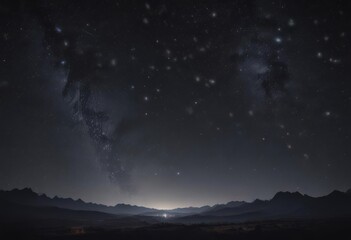 Vast, dark night sky filled with intensely sparkling stars ,  sparkle,  outer space,  deep space