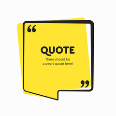 Speech bubble. Space for quote text, frame message