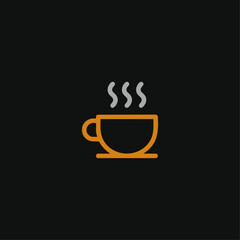 Coffee tea icon logo flat vector design