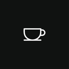 Tea Cup icon logo flat vector design
