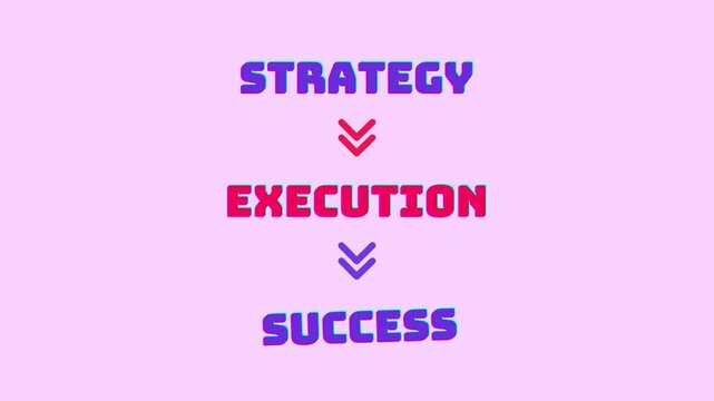 4K Animated Business Workflow &ndash; Strategy, Execution, Success