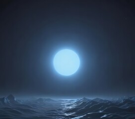 Fototapeta premium Deep blue fading to gentle light blue, seamless, soft, peaceful, sea blue