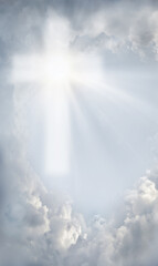 Bright light from cloudy sky