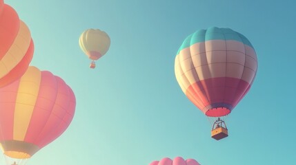 Obraz premium Colorful Hot Air Balloons