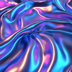 Obraz premium Vibrant shimmer fabric illuminated folds high resolution picture
