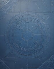 Obraz premium Blueprint geometric texture, intricate details, wall, illustration