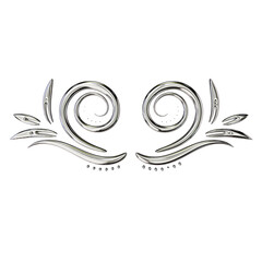 Chrome Ornament – 3D Render on Transparent Background