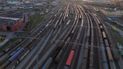 Rainbow Rails: A Colorful Train Yard