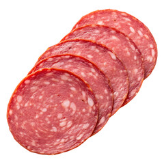 Fototapeta premium salami isolated on white background