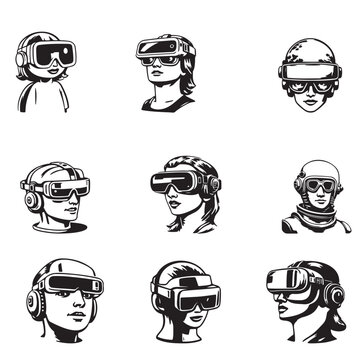 set of cartoon faces